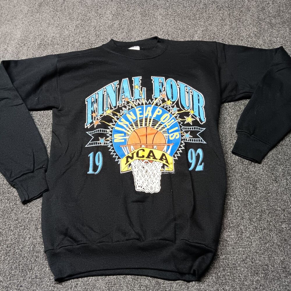 1992 Ncaa Final‎ Four Minneapolis Vintage Logo 7 Sweatshirt Large Black 90s
